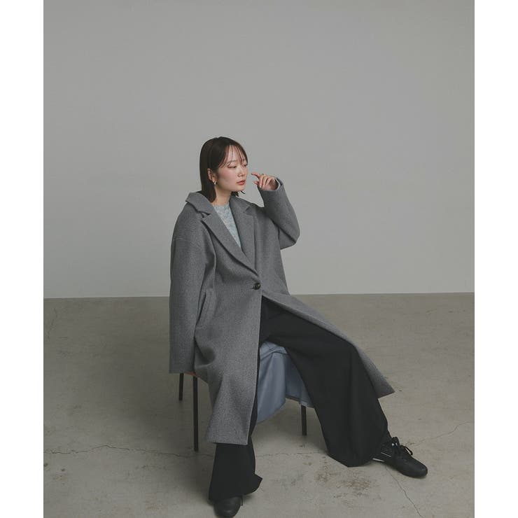 【2025AW新作】フェイクウールロングチェスターコート | ad thie | 詳細画像32 