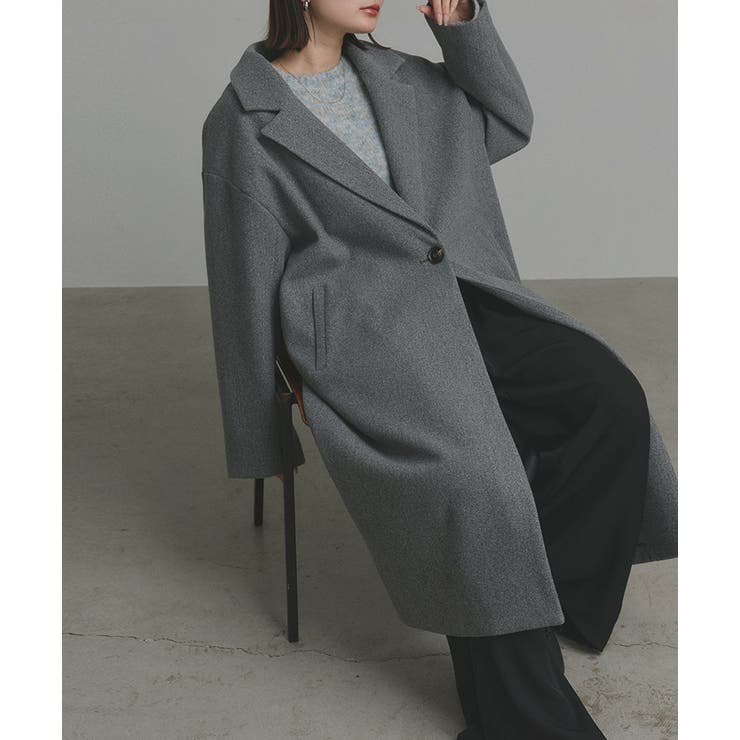 【2025AW新作】フェイクウールロングチェスターコート | ad thie | 詳細画像33 