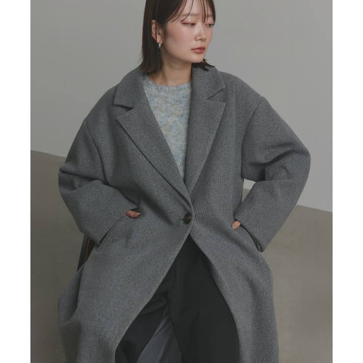 【2025AW新作】フェイクウールロングチェスターコート | ad thie | 詳細画像34 