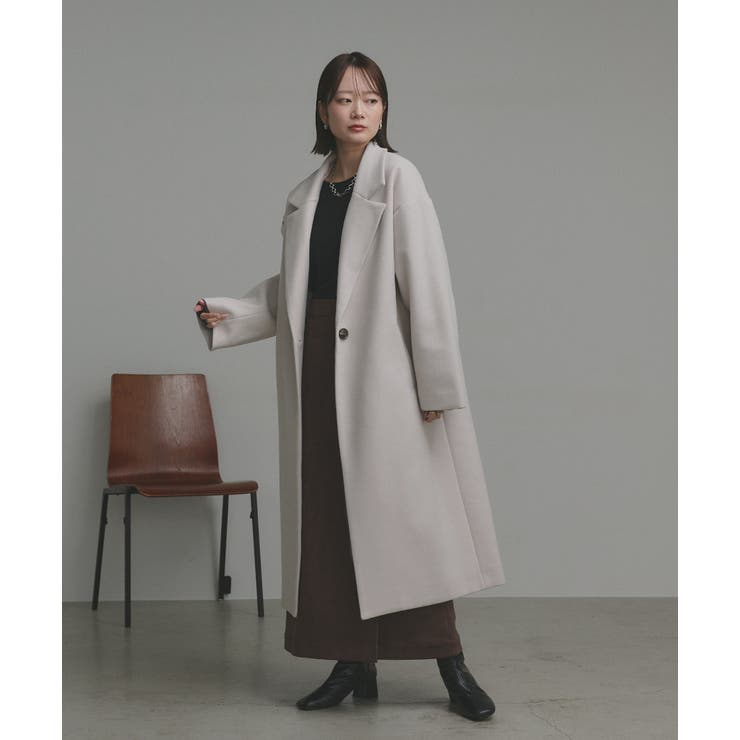 【2025AW新作】フェイクウールロングチェスターコート | ad thie | 詳細画像36 