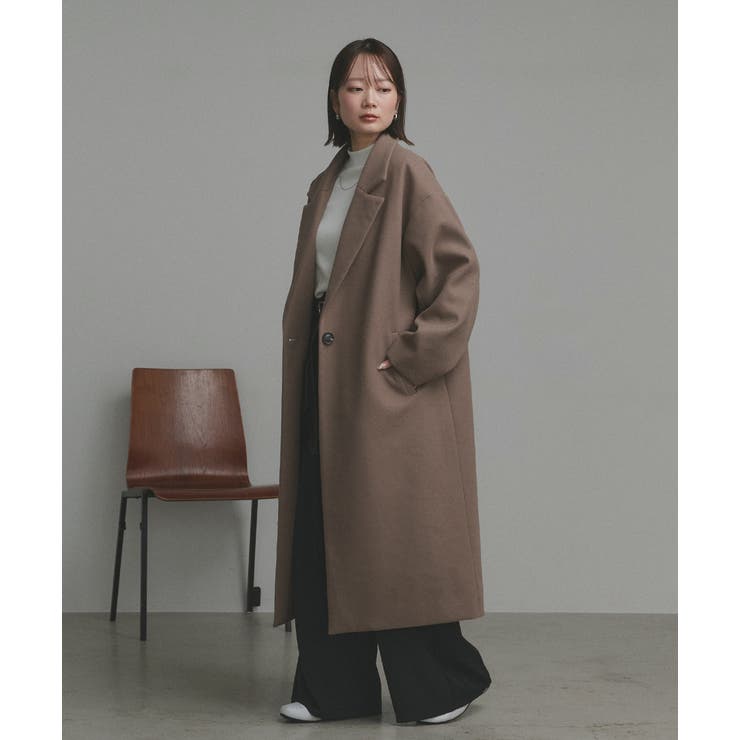 【2025AW新作】フェイクウールロングチェスターコート | ad thie | 詳細画像42 