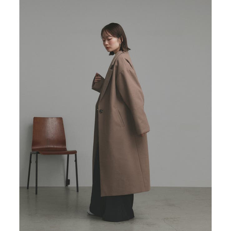 【2025AW新作】フェイクウールロングチェスターコート | ad thie | 詳細画像44 