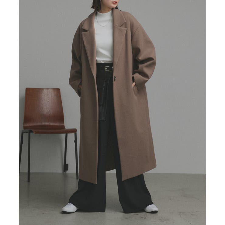 【2025AW新作】フェイクウールロングチェスターコート | ad thie | 詳細画像46 