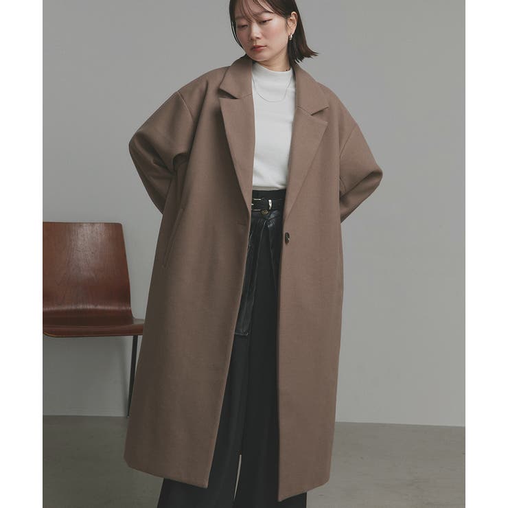 【2025AW新作】フェイクウールロングチェスターコート | ad thie | 詳細画像47 