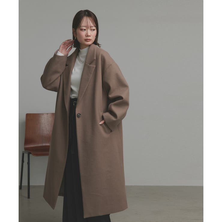 【2025AW新作】フェイクウールロングチェスターコート | ad thie | 詳細画像49 