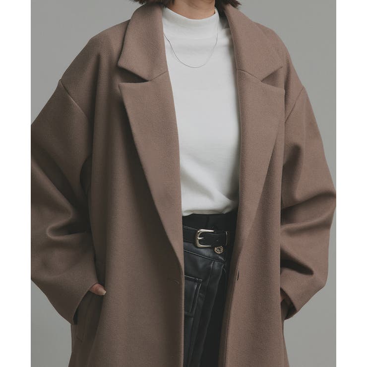 【2025AW新作】フェイクウールロングチェスターコート | ad thie | 詳細画像52 