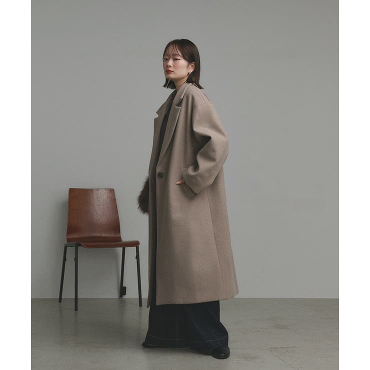 【2025AW新作】フェイクウールロングチェスターコート | ad thie | 詳細画像53 