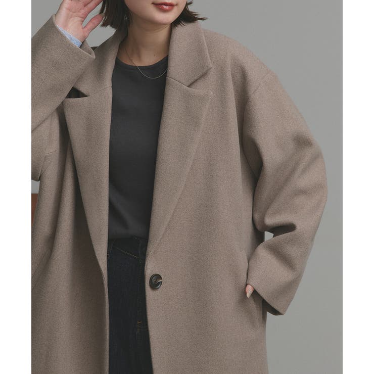 【2025AW新作】フェイクウールロングチェスターコート | ad thie | 詳細画像59 