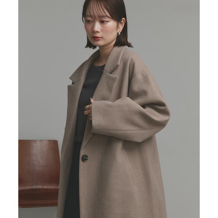 【2025AW新作】フェイクウールロングチェスターコート | ad thie | 詳細画像60 