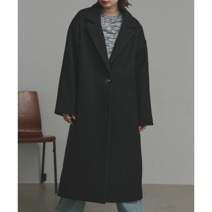 【2025AW新作】フェイクウールロングチェスターコート | ad thie | 詳細画像8 