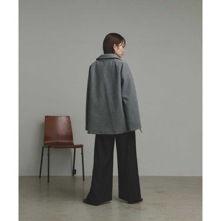 【2025AW新作】フェイクウールショートトレンチコート | ad thie | 詳細画像21 