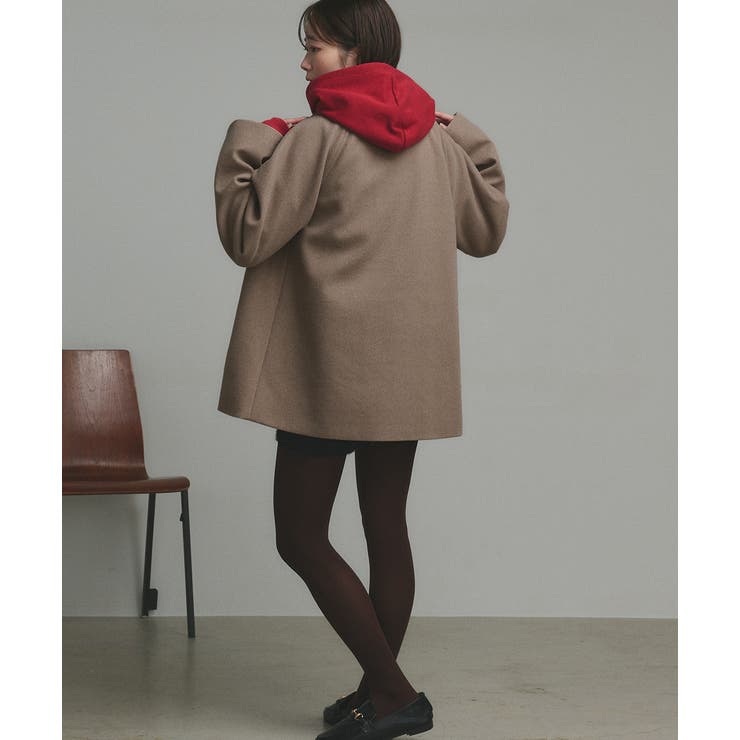 【2025AW新作】フェイクウールショートトレンチコート | ad thie | 詳細画像31 