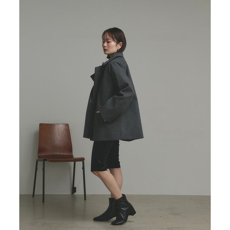 【2025AW新作】フェイクウールショートトレンチコート | ad thie | 詳細画像39 