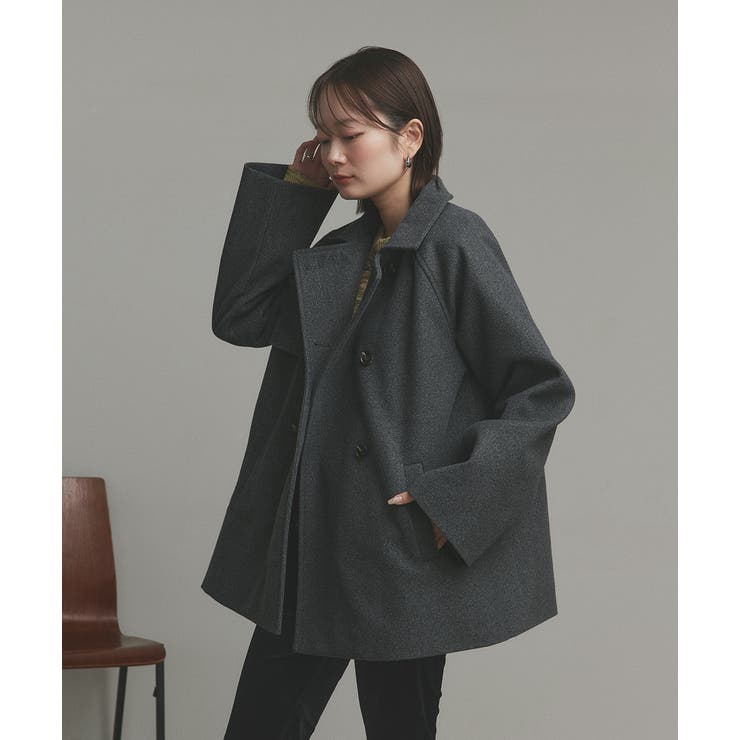 【2025AW新作】フェイクウールショートトレンチコート | ad thie | 詳細画像46 