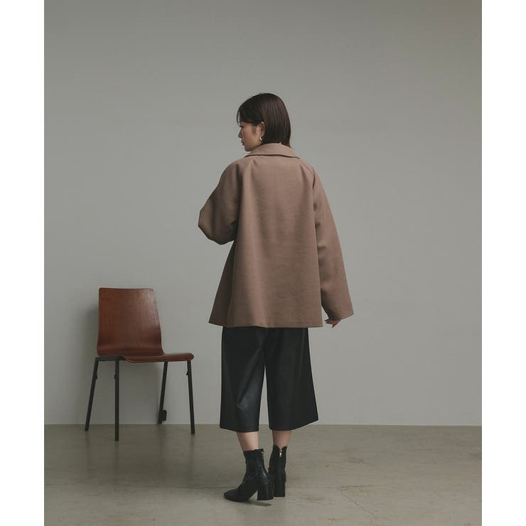 【2025AW新作】フェイクウールショートトレンチコート | ad thie | 詳細画像49 