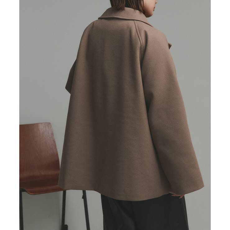 【2025AW新作】フェイクウールショートトレンチコート | ad thie | 詳細画像53 