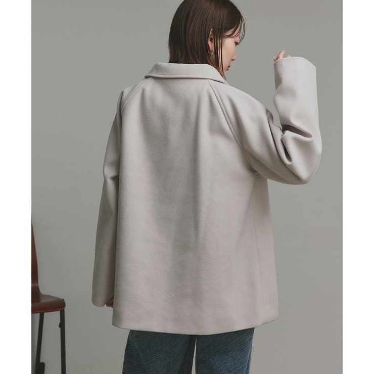 【2025AW新作】フェイクウールショートトレンチコート | ad thie | 詳細画像6 