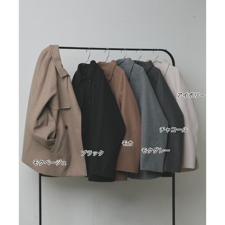 【2025AW新作】フェイクウールショートトレンチコート | ad thie | 詳細画像60 