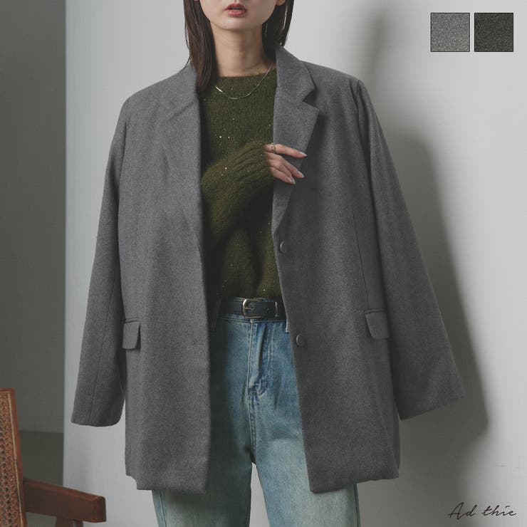2025AW新作】テーラードジャケットコート[品番：ADEW0005078]｜ad thie