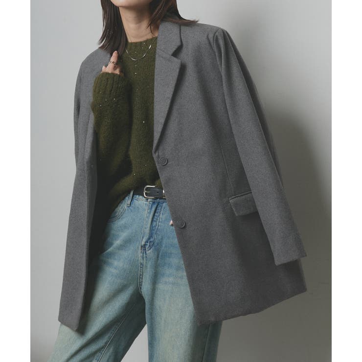 グレー | テーラードジャケットコート | ad thie