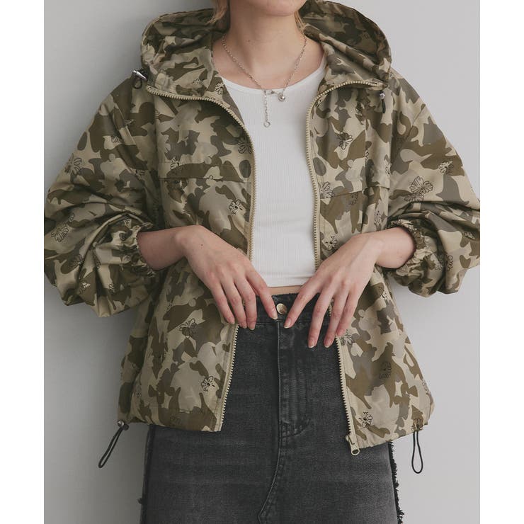 カモフラ | 【2025AW新作】アソートパターン ジップマウンテンパーカー | ad thie