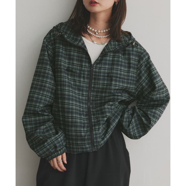 チェック×ネイビー | 【2025AW新作】アソートパターン ジップマウンテンパーカー | ad thie