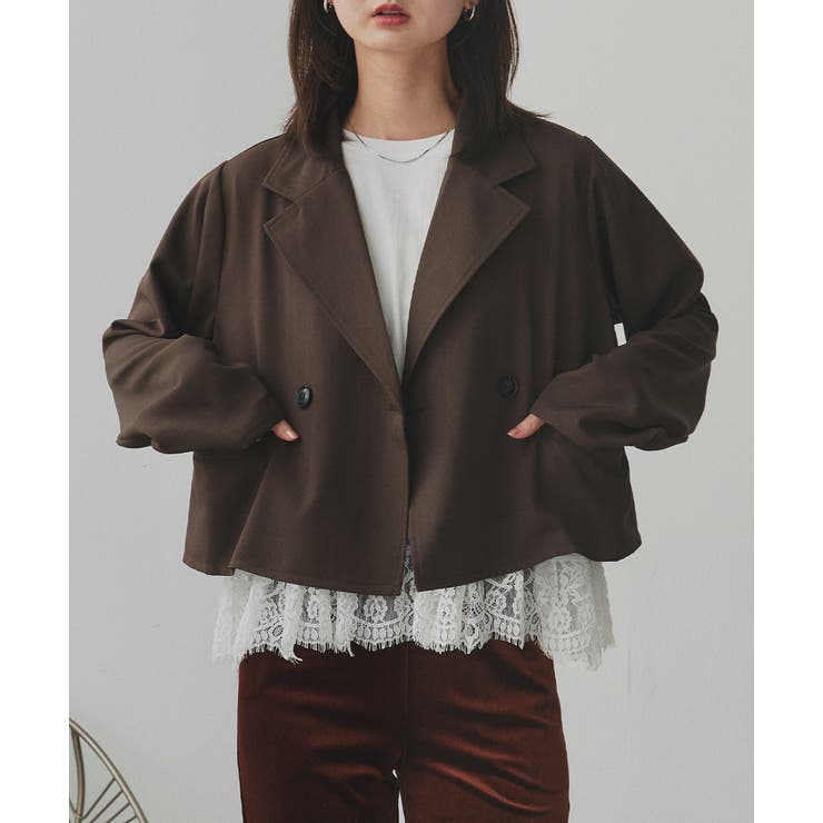 【2025AW新作】ショート丈テーラードダブルジャケット | ad thie | 詳細画像11 