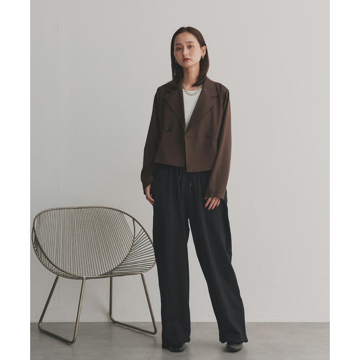 【2025AW新作】ショート丈テーラードダブルジャケット | ad thie | 詳細画像12 