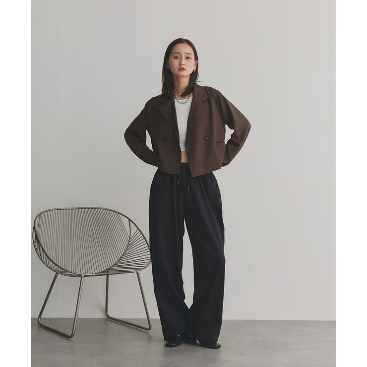 【2025AW新作】ショート丈テーラードダブルジャケット | ad thie | 詳細画像13 