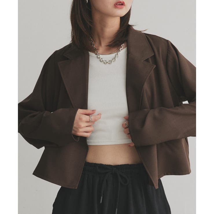 【2025AW新作】ショート丈テーラードダブルジャケット | ad thie | 詳細画像17 