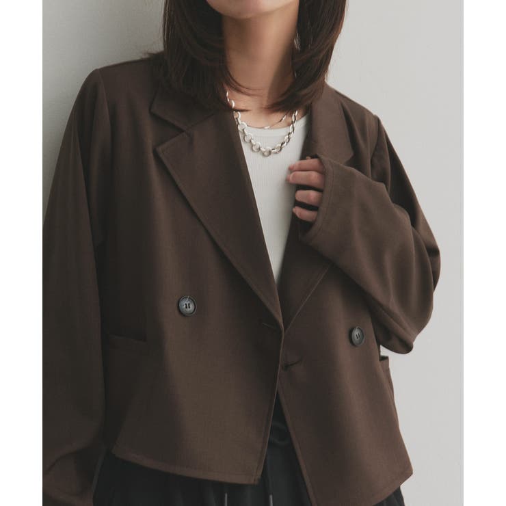 【2025AW新作】ショート丈テーラードダブルジャケット | ad thie | 詳細画像18 