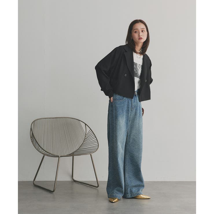 【2025AW新作】ショート丈テーラードダブルジャケット | ad thie | 詳細画像21 