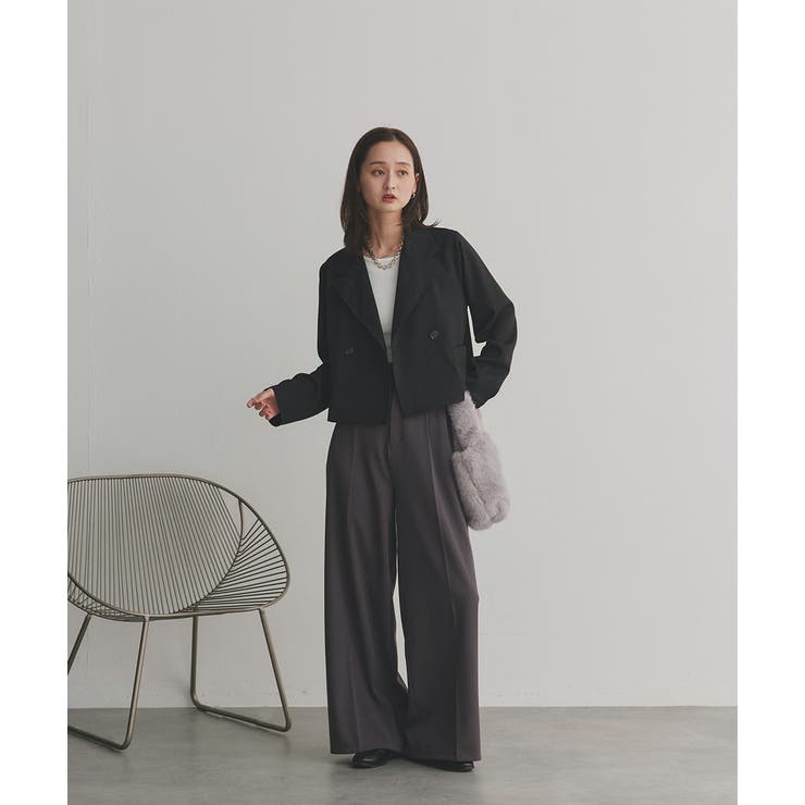 【2025AW新作】ショート丈テーラードダブルジャケット | ad thie | 詳細画像28 