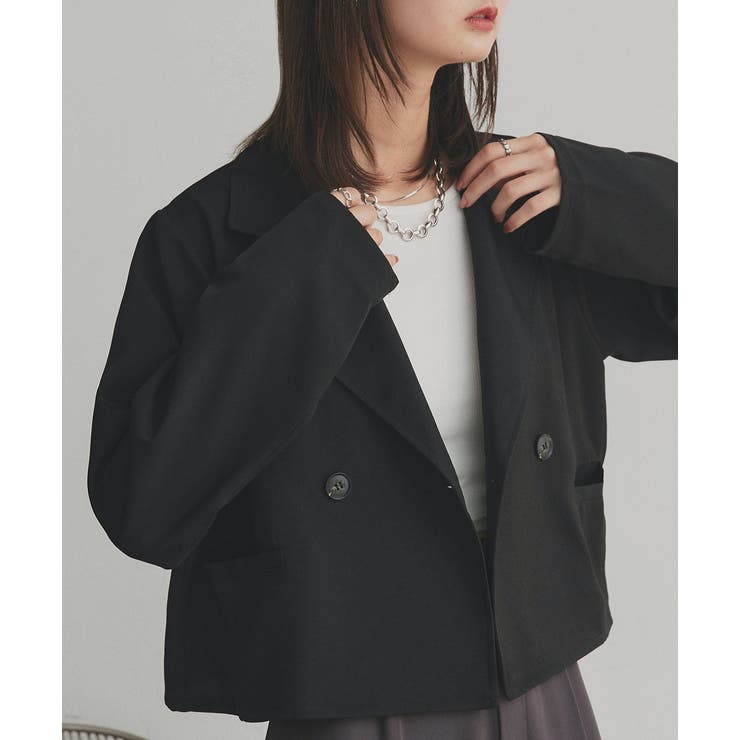 【2025AW新作】ショート丈テーラードダブルジャケット | ad thie | 詳細画像30 