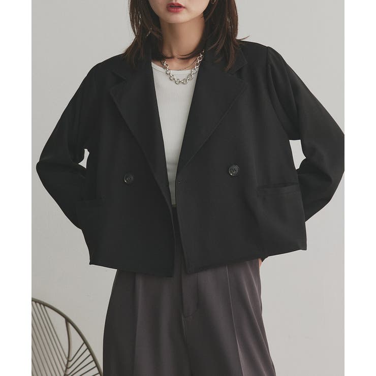 【2025AW新作】ショート丈テーラードダブルジャケット | ad thie | 詳細画像31 