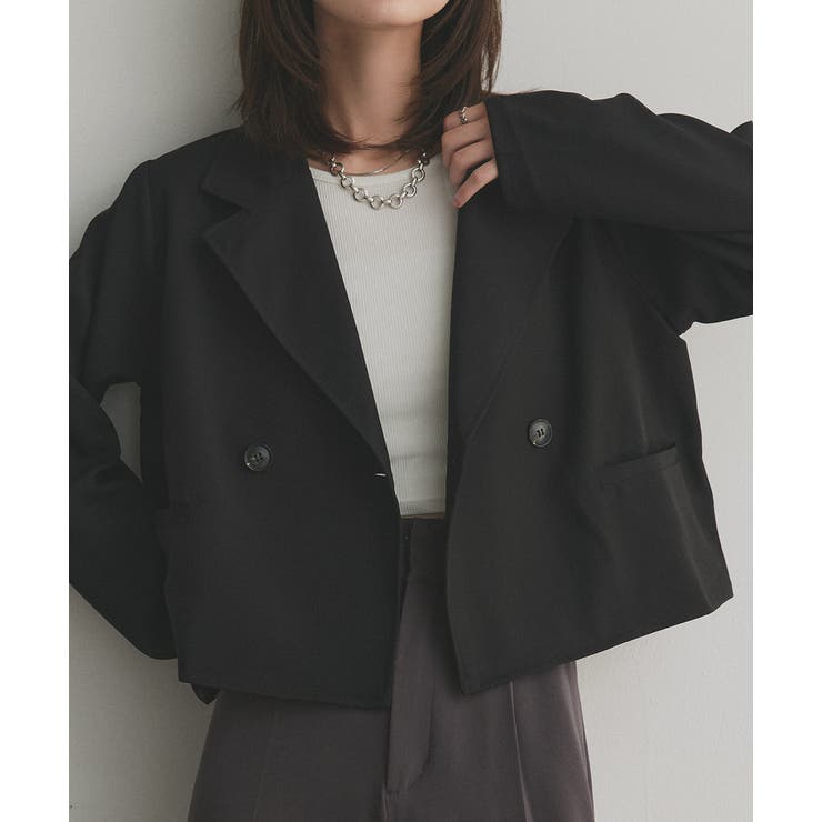【2025AW新作】ショート丈テーラードダブルジャケット | ad thie | 詳細画像33 
