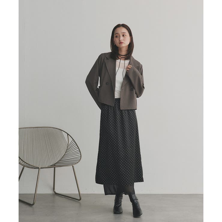 【2025AW新作】ショート丈テーラードダブルジャケット | ad thie | 詳細画像34 