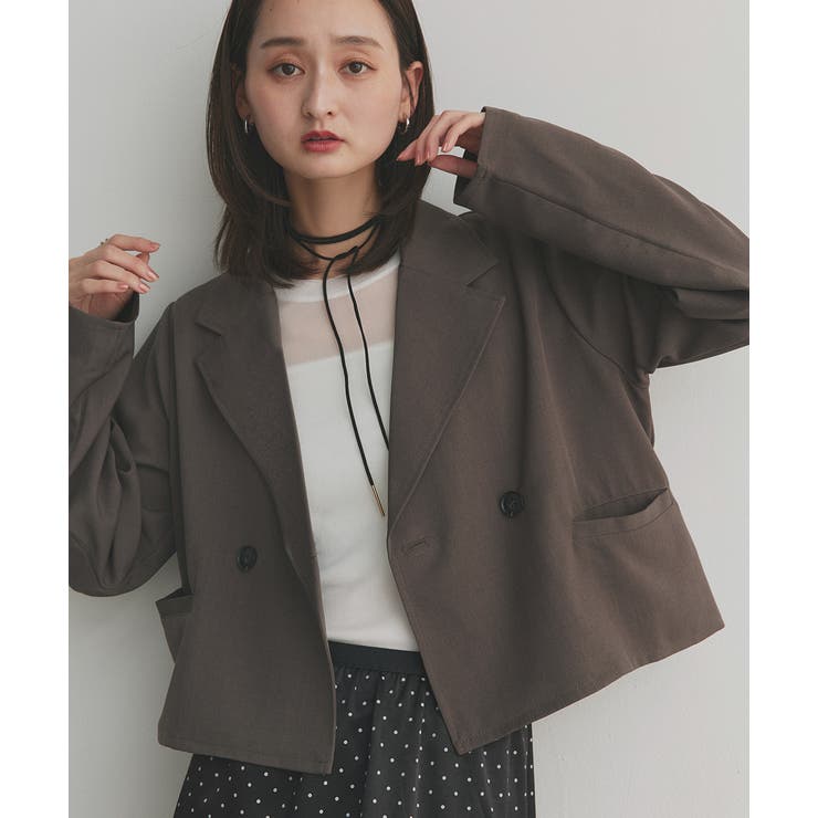 【2025AW新作】ショート丈テーラードダブルジャケット | ad thie | 詳細画像36 