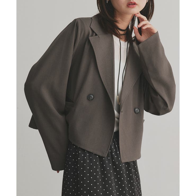 【2025AW新作】ショート丈テーラードダブルジャケット | ad thie | 詳細画像37 