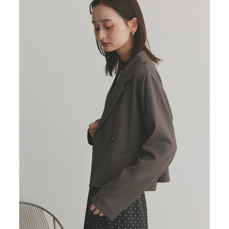 【2025AW新作】ショート丈テーラードダブルジャケット | ad thie | 詳細画像39 