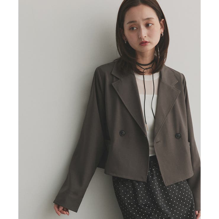 【2025AW新作】ショート丈テーラードダブルジャケット | ad thie | 詳細画像40 