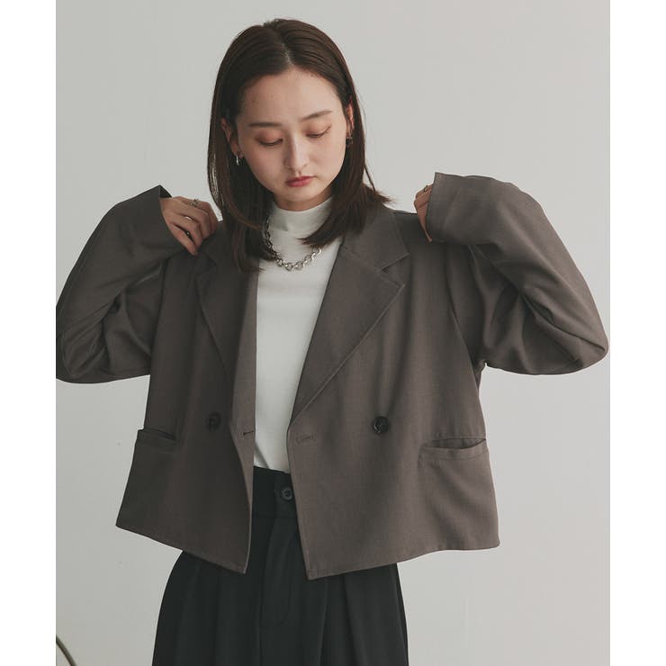 【2025AW新作】ショート丈テーラードダブルジャケット | ad thie | 詳細画像44 