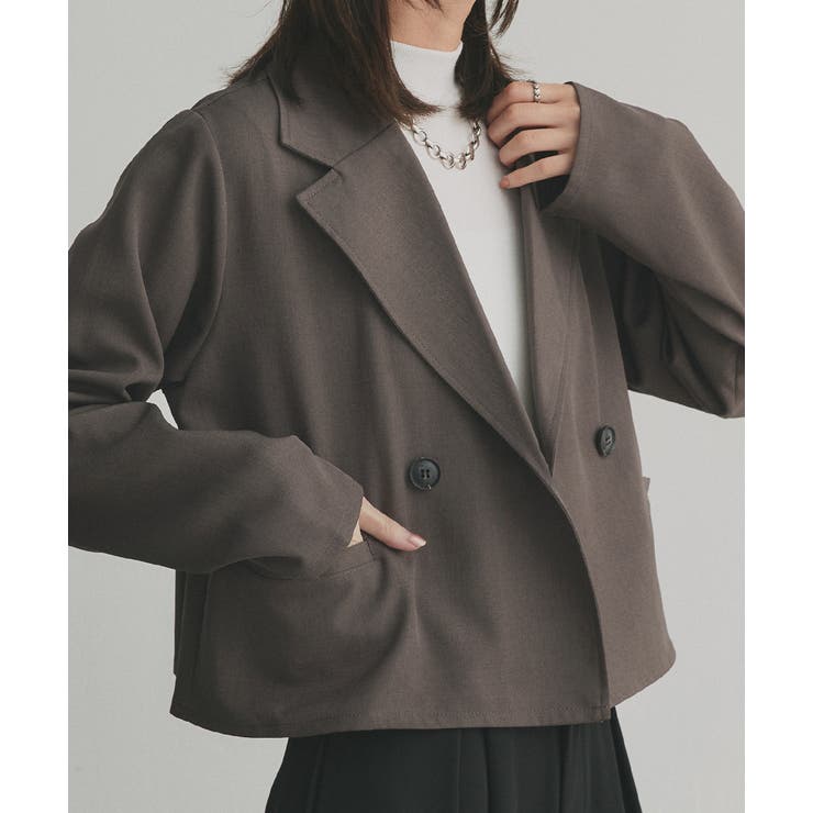 【2025AW新作】ショート丈テーラードダブルジャケット | ad thie | 詳細画像46 