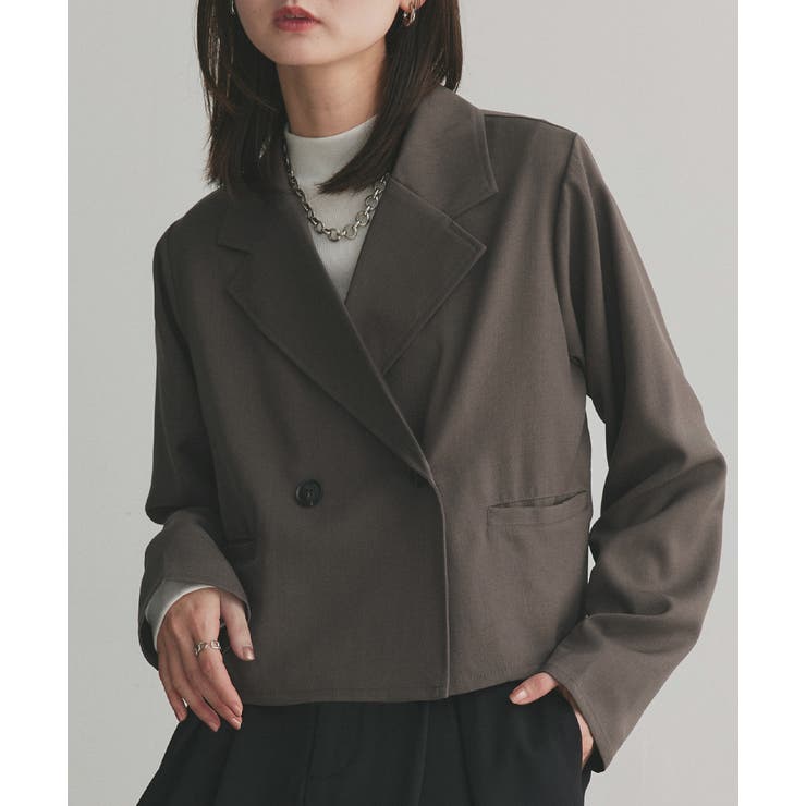 【2025AW新作】ショート丈テーラードダブルジャケット | ad thie | 詳細画像47 