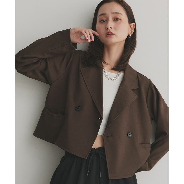 2025AW ウールライクダブルジャケット　テーラード　ダブルジャケット Re:EDIT ジャケット テーラードジャケット 「2025AW COLLECTION