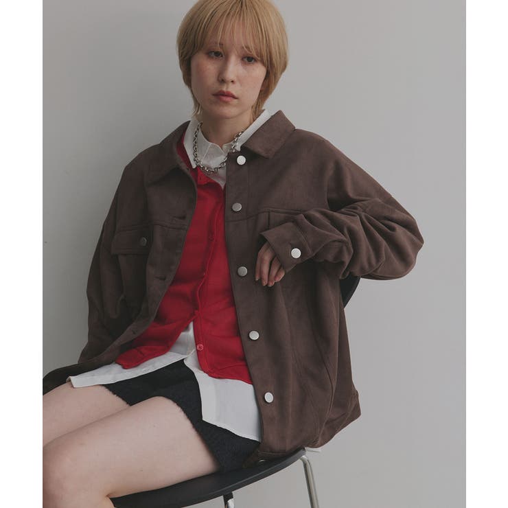 オーバーシルエット スエードジャケット | ad thie | 詳細画像47 