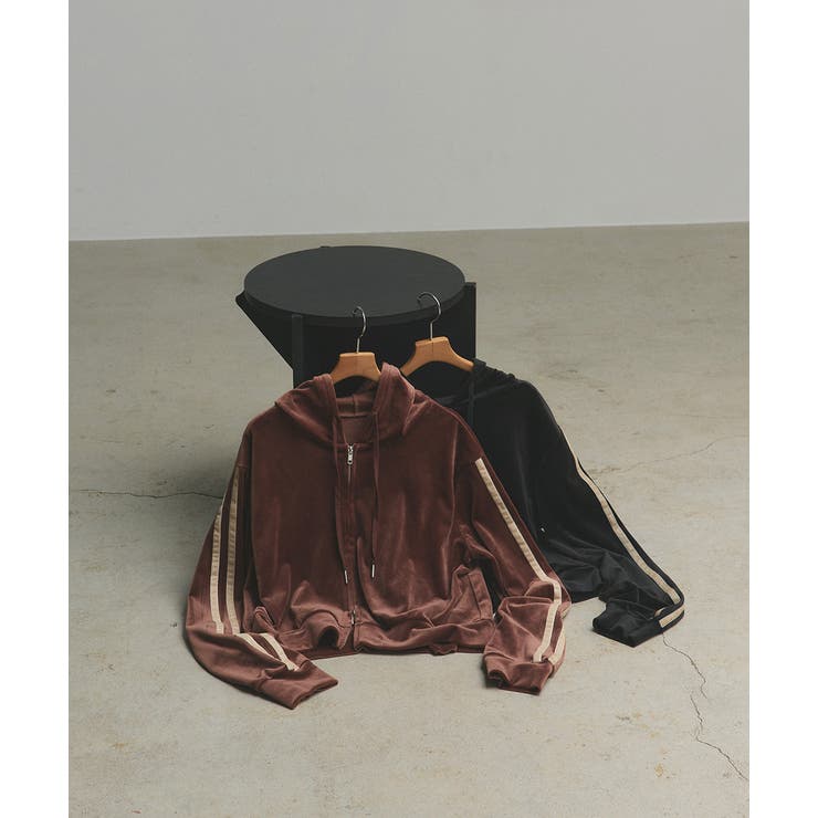 サイドラインジップベロアパーカー | ad thie | 詳細画像29 