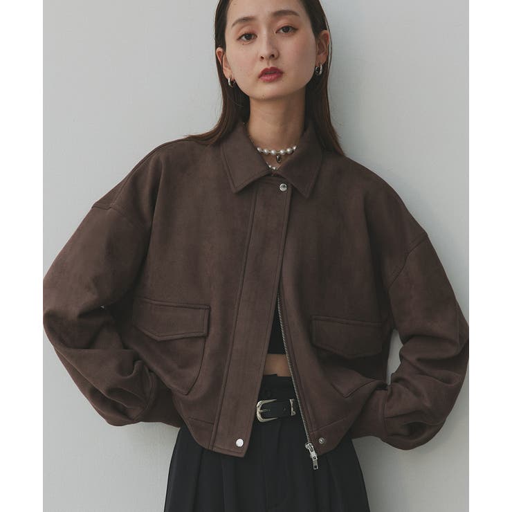 AP STUDIO スエードクロップドブルゾン AP STUDIO｜*スエード