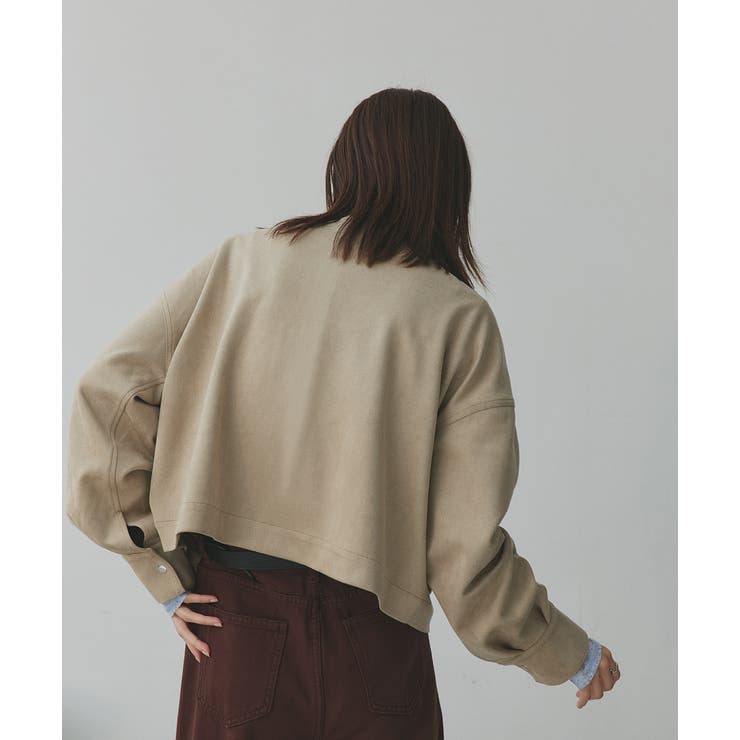 ルーズスエードクロップドブルゾン | ad thie | 詳細画像22 