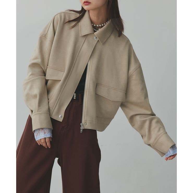 ルーズスエードクロップドブルゾン | ad thie | 詳細画像23 